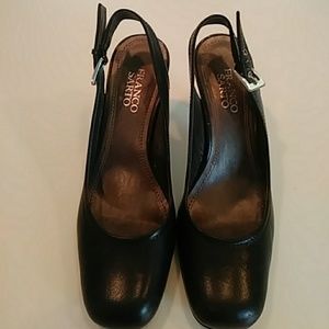 Leather Slingback Heels